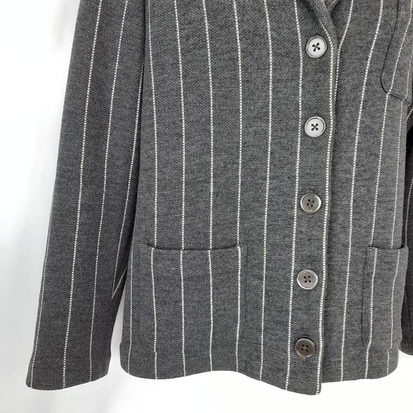 Lauren Ralph Lauren Merino Wool Button Down Pinstripe Blazer, Petite Small - Picture 8 of 16